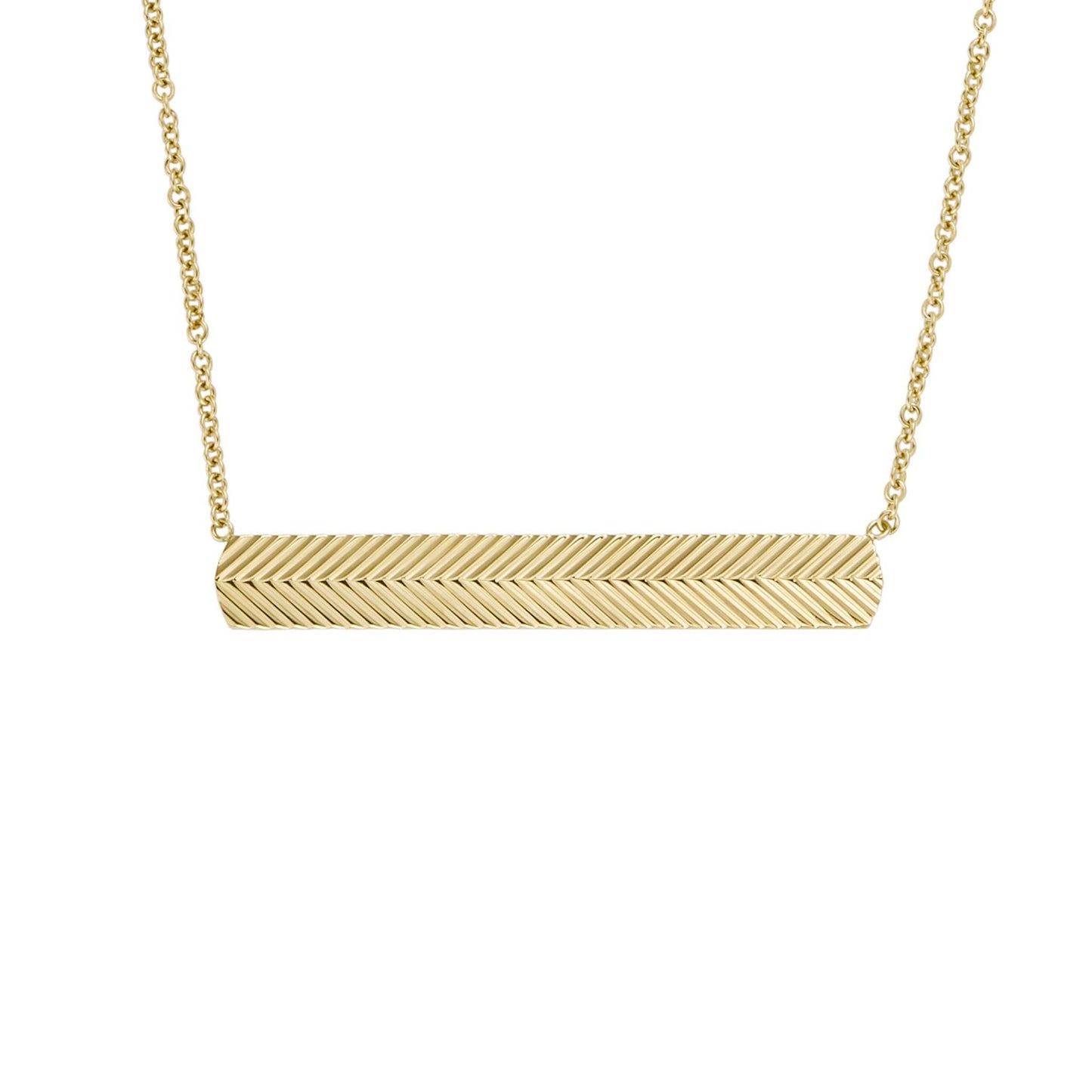 HARLOW LINEAR TEXTURE STAINLESS STEEL CHAIN NECKLACE