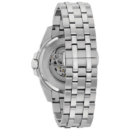 MENS AUTOMATIC STAINLESS STEEL WATCH SKELETON DIAL
