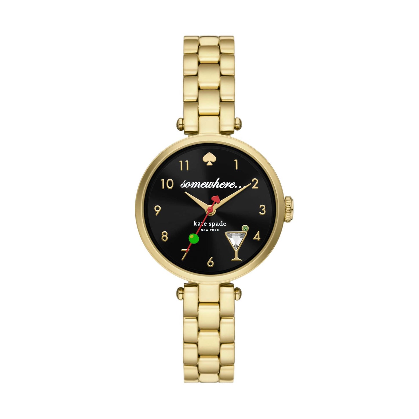 LADIES' HOLLAND STAINLESS STEEL WATCH, SOMEWHERE DIAL