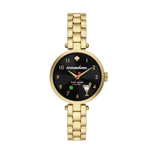 LADIES' HOLLAND STAINLESS STEEL WATCH, SOMEWHERE DIAL