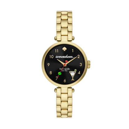 LADIES' HOLLAND STAINLESS STEEL WATCH, SOMEWHERE DIAL