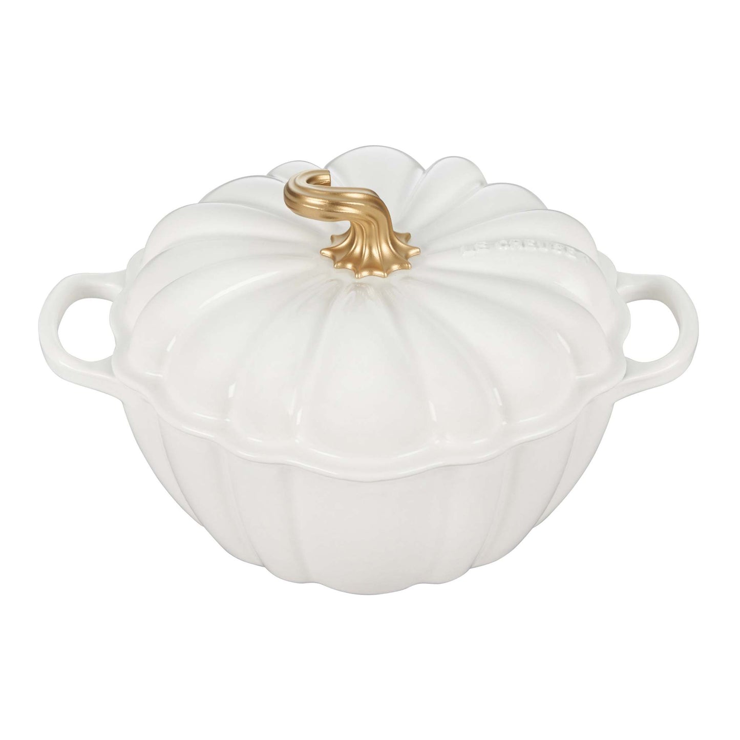 4QT CAST IRON PUMPKIN COCOTTE W/ STEM