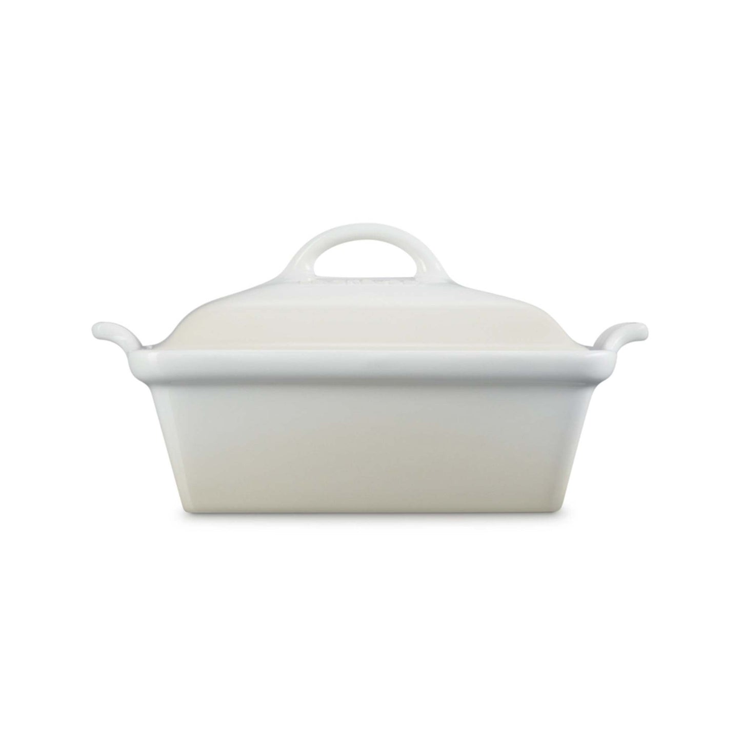 2.5QT HERITAGE STONEWARE COVERED SQUARE CASSEROLE MERINGUE