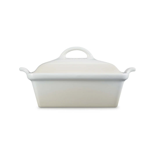2.5QT HERITAGE STONEWARE COVERED SQUARE CASSEROLE MERINGUE