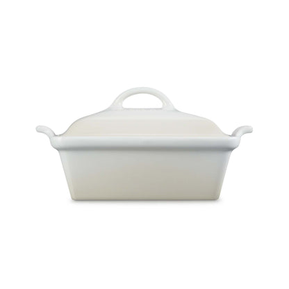 2.5QT HERITAGE STONEWARE COVERED SQUARE CASSEROLE MERINGUE