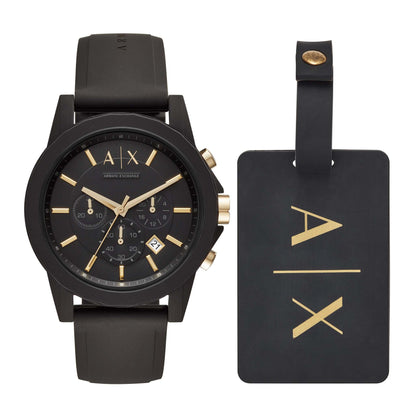 MENS OUTERBANKS SILICONE WATCH & LUGGAGE TAG GIFT SET