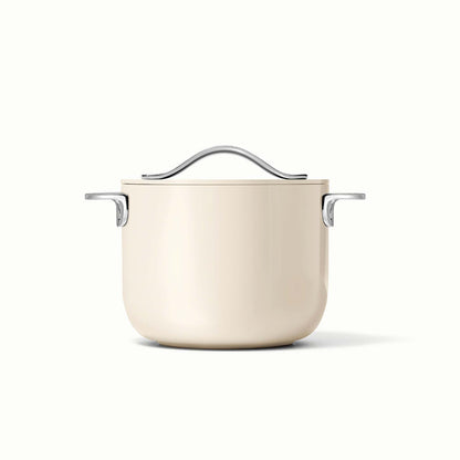 2QT NONSTICK CERAMIC PETITE COOKER W/ LID CREAM