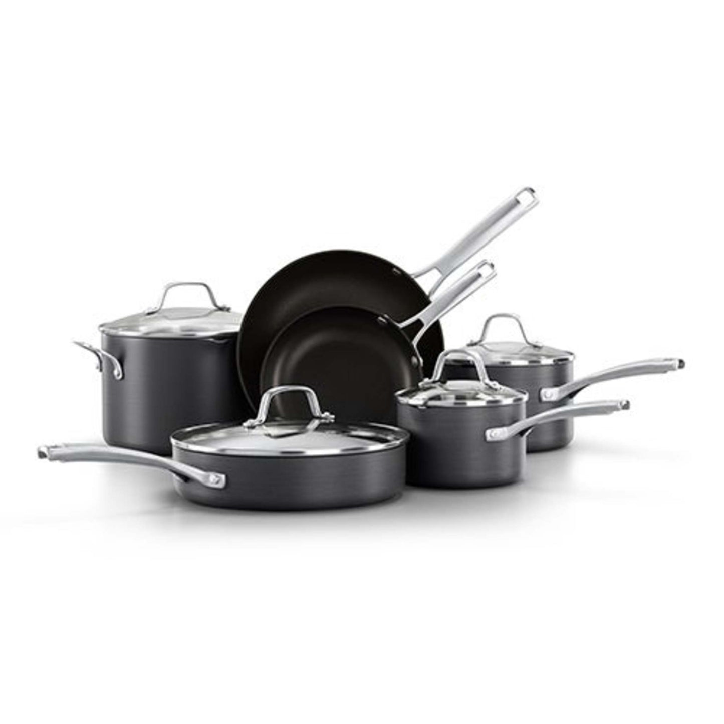 CLASSIC 10PC HARD-ANODIZED NONSTICK COOKWARE SET