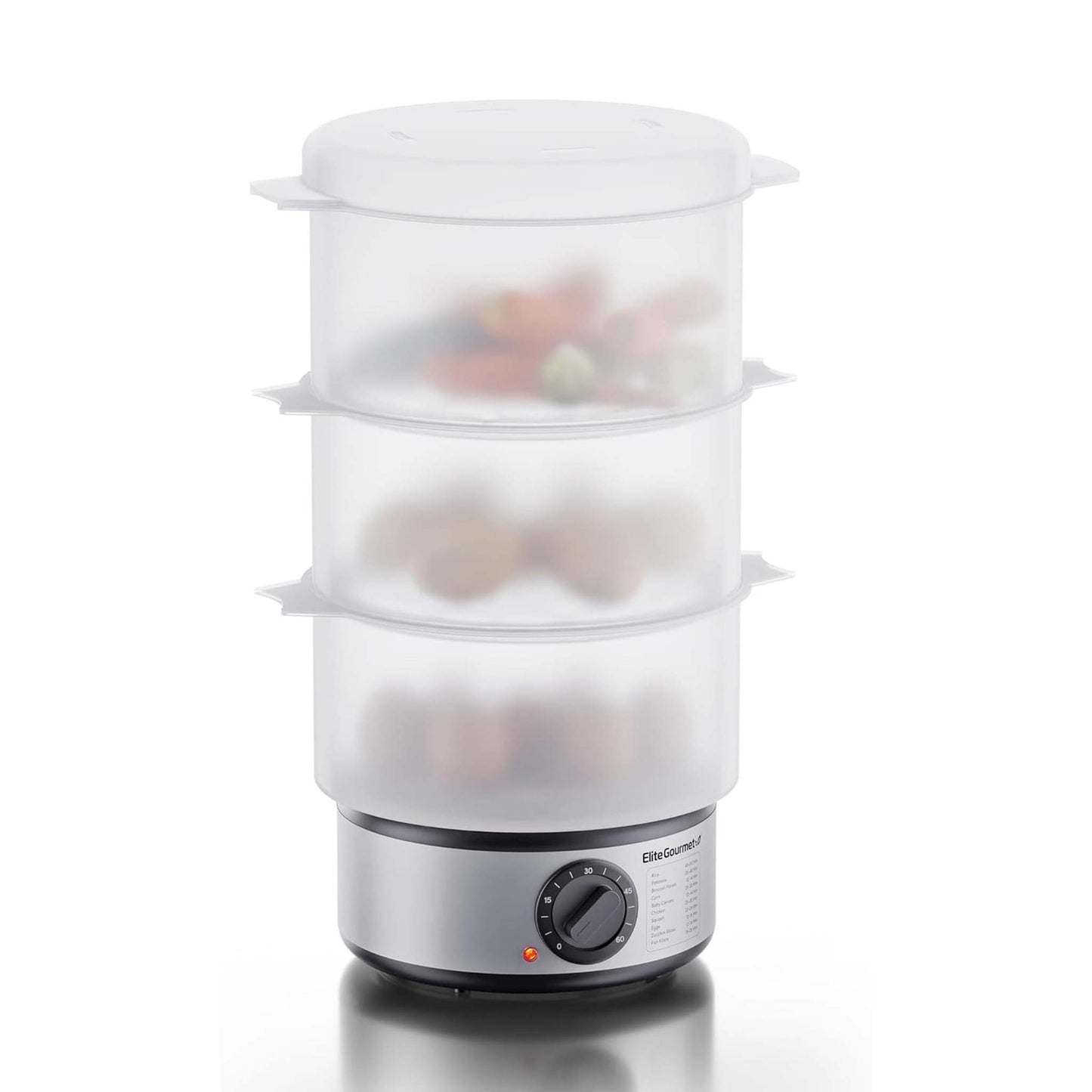 7.5QT STAINLESS STEEL 3-TIER FOOD/VEGETABLE STEAMER