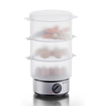 7.5QT STAINLESS STEEL 3-TIER FOOD/VEGETABLE STEAMER