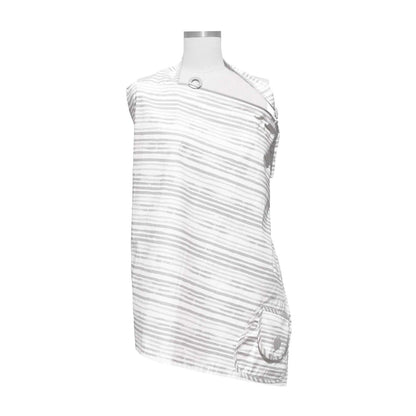 BOPPY NURSING COVER GRAY WATERCOLOR STRIPES