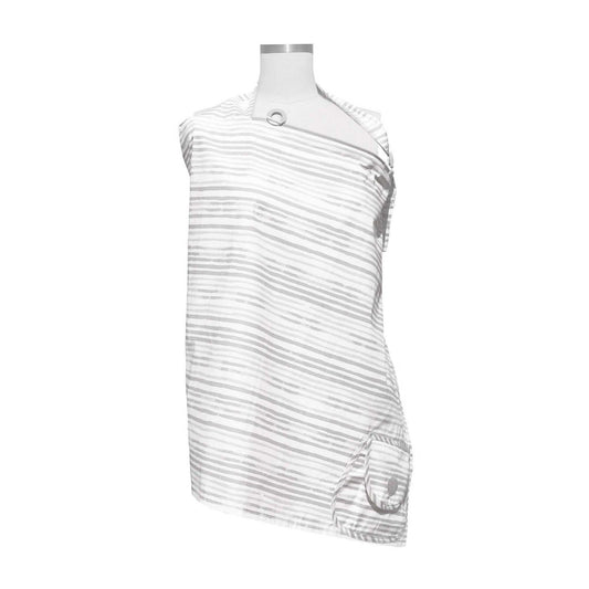 BOPPY NURSING COVER GRAY WATERCOLOR STRIPES