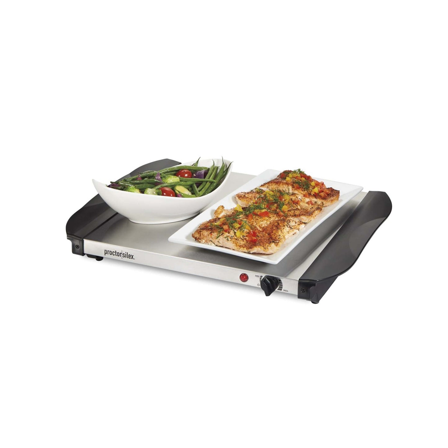DOUBLE STAINLESS STEEL BUFFET SERVER W/ WARMING TRAY