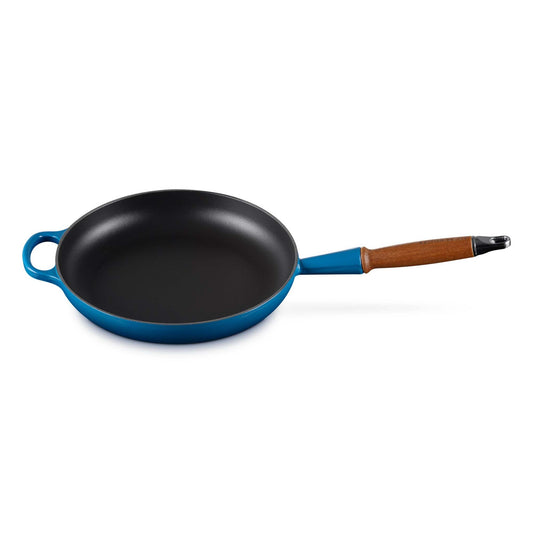 10.25" SIGNATURE CAST IRON FRY PAN W/ ALPINE WOOD HANDLE MARSEILLE