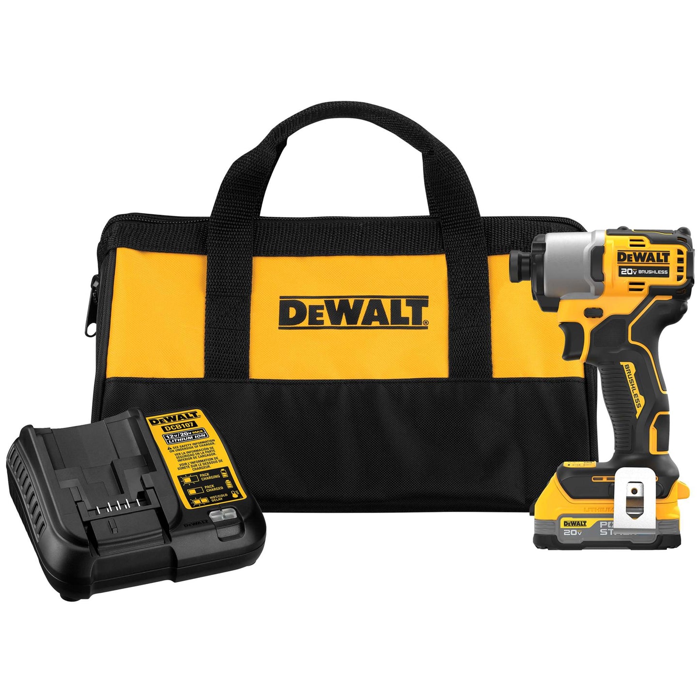 20V MAX HIGH PERFORMANCE 1/4" IMPACT DRIVER KIT W/ POWERSTACK BATTERY