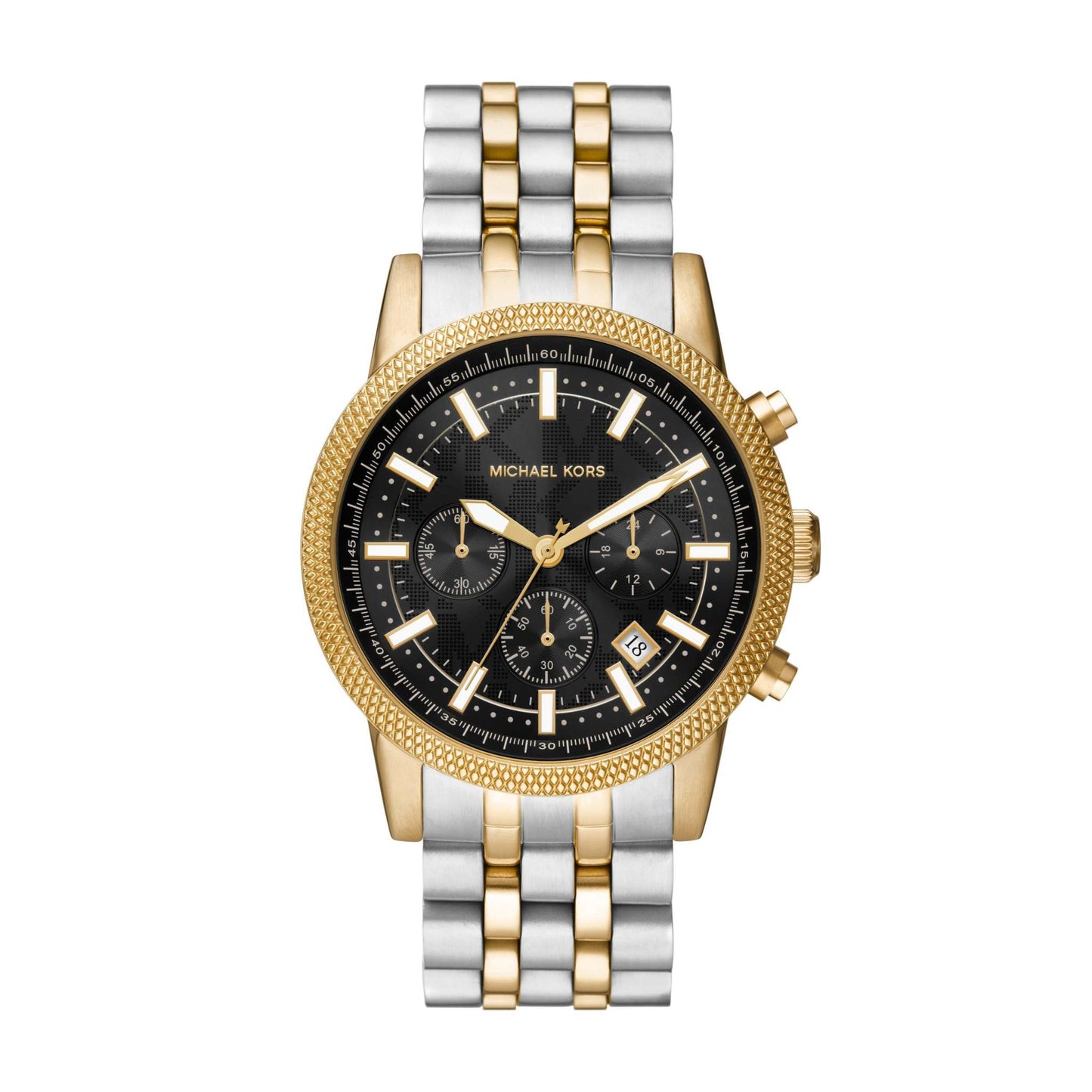 MENS OVERSIZED HUTTON TWO-TONE STAINLESS STEEL CHRONOGRAPH WATCH