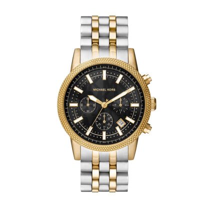 MENS OVERSIZED HUTTON TWO-TONE STAINLESS STEEL CHRONOGRAPH WATCH
