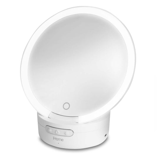 PORTABLE BT HANDHELD RECHARGEABLE VANITY MIRROR & SPEAKER
