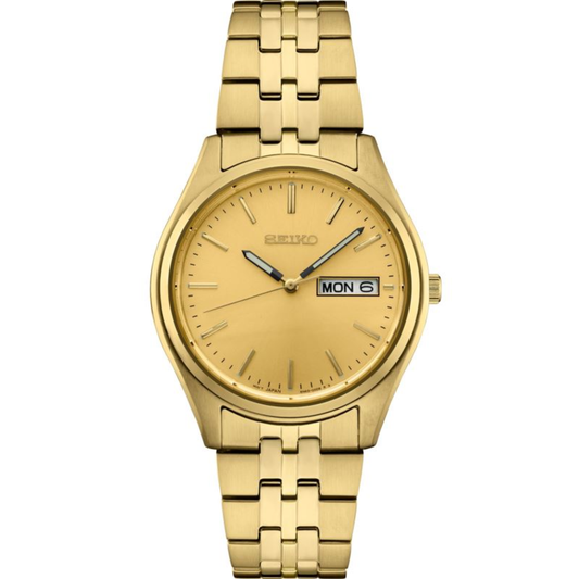 MENS ESSENTIAL GOLD TONE WATCH - (CHAMPAGNE DIAL)