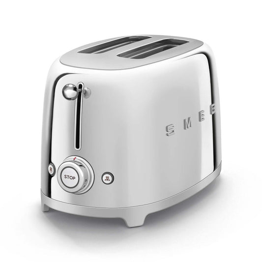 50'S RETRO-STYLE 2 SLICE TOASTER, STAINLESS STEEL