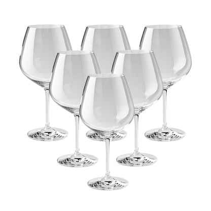 PREDICAT 6PC BURGUNDY GRAND WINE GLASS SET