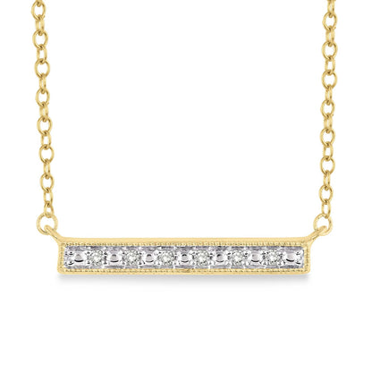 DIAMOND BAR PENDANT NECKLACE