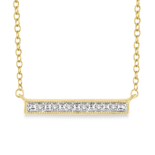 DIAMOND BAR PENDANT NECKLACE