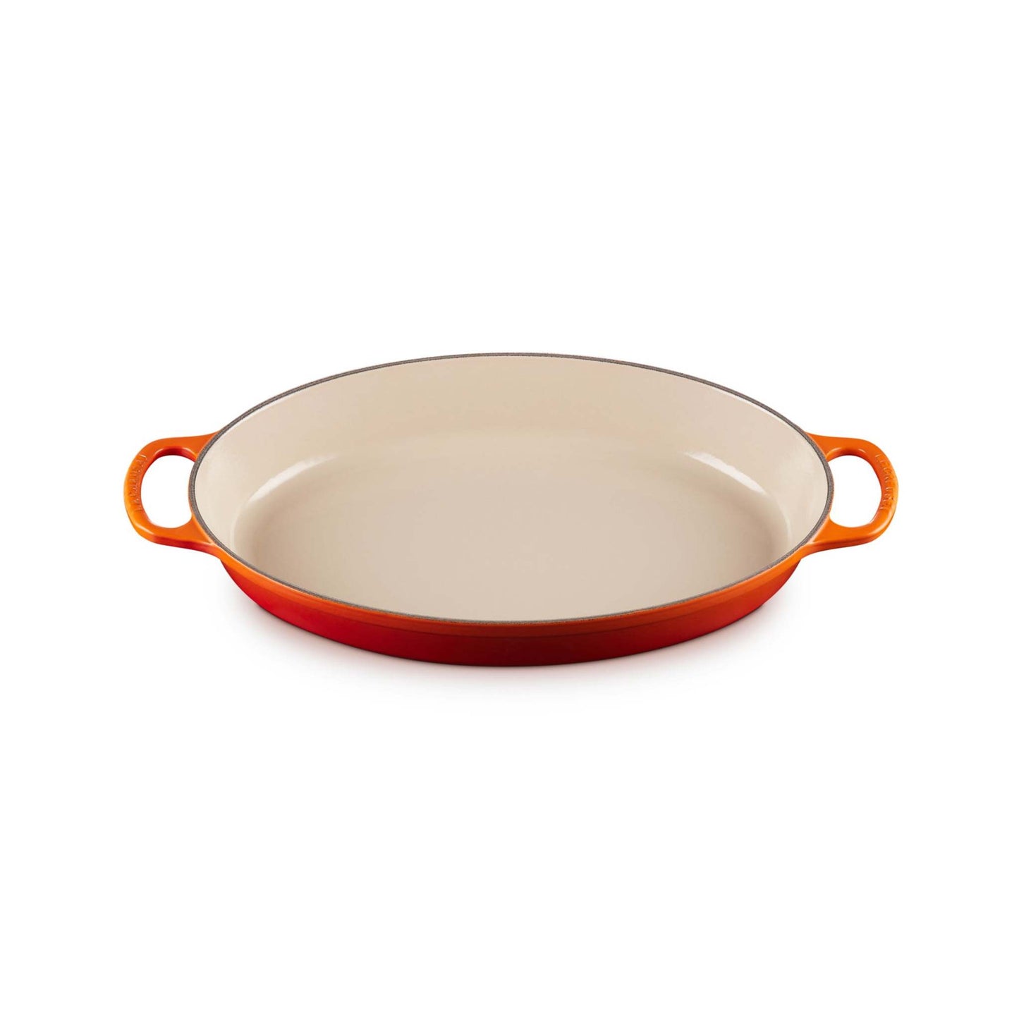 3QT SIGNATURE CAST IRON OVAL BAKER CERISE