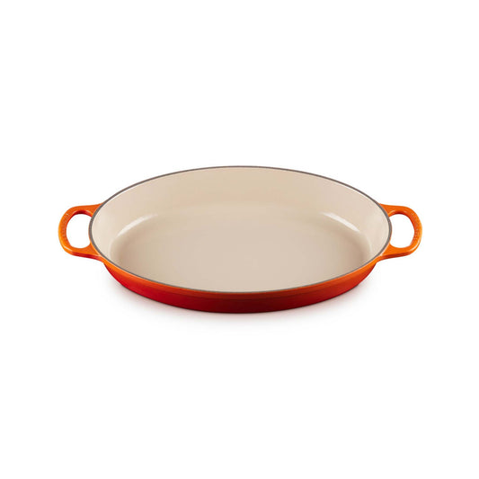 3QT SIGNATURE CAST IRON OVAL BAKER CERISE