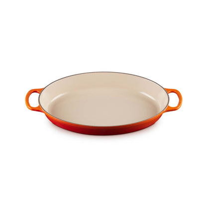 3QT SIGNATURE CAST IRON OVAL BAKER CERISE