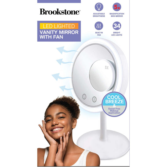 LED LIGHTED VANITY MIRROR W/ FAN