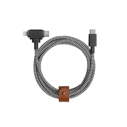 BELT CABLE DUO USB-C TO LIGHTNING & USB-C ZEBRA