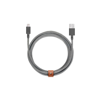 BELT CABLE XL USB-A TO APPLE LIGHTNING ZEBRA