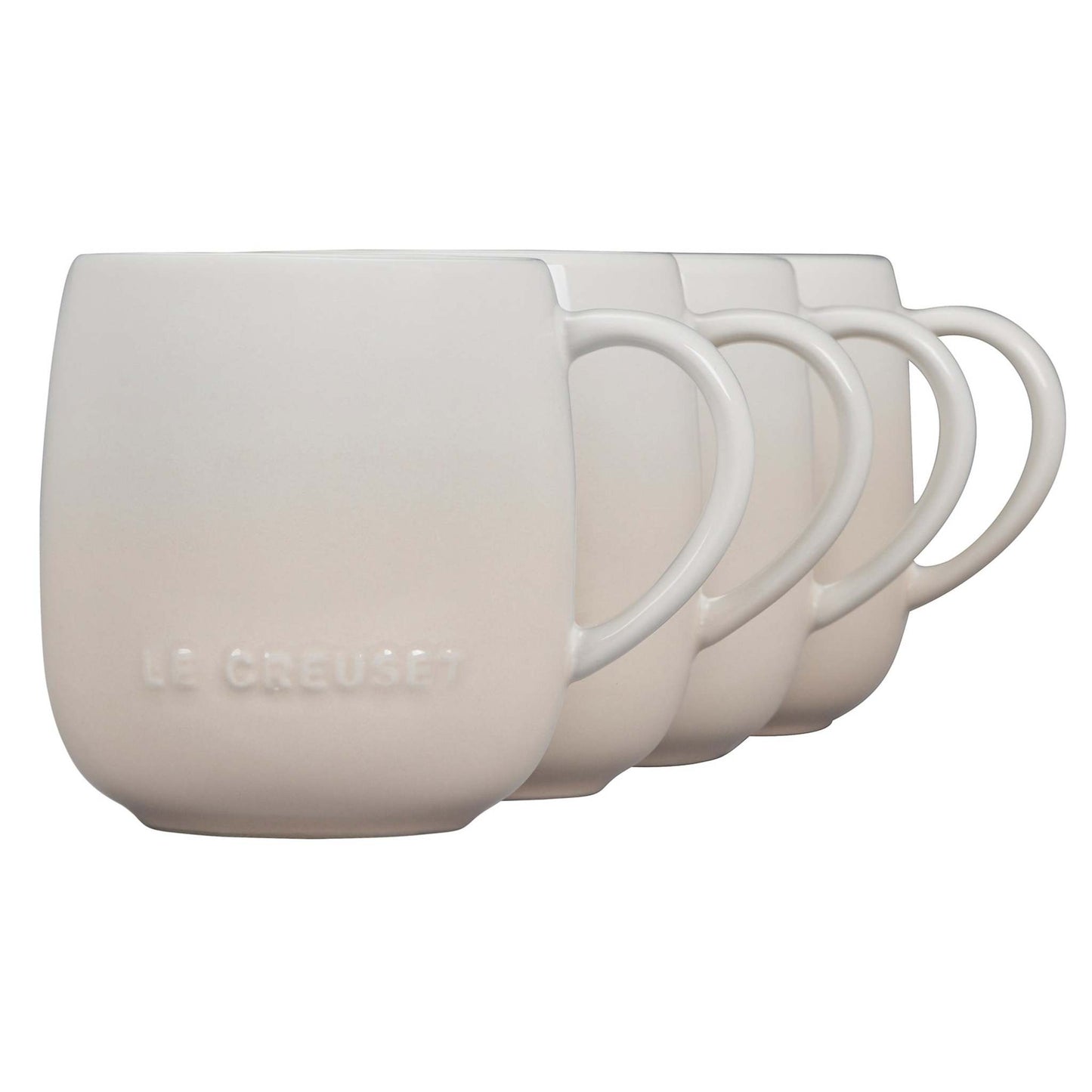 SET OF 4 STONEWARE MUGS MERINGUE