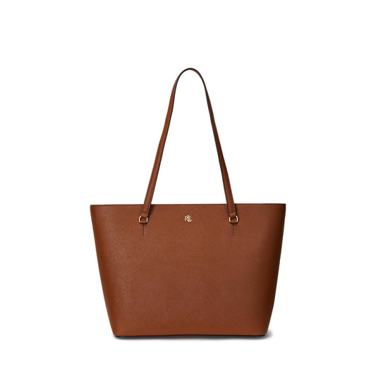 KARLY CROSSHATCH MEDIUM LEATHER SHOPPER TAN