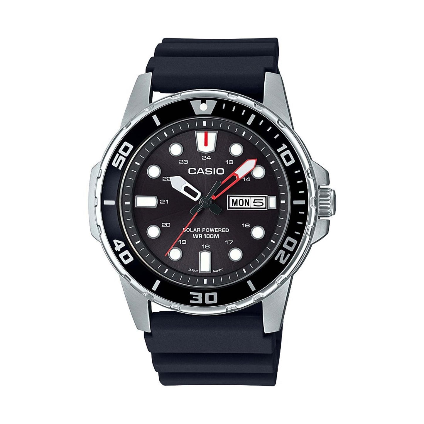 MENS CLASSIC DIVER INSPIRED ANALOG SOLAR STRAP WATCH