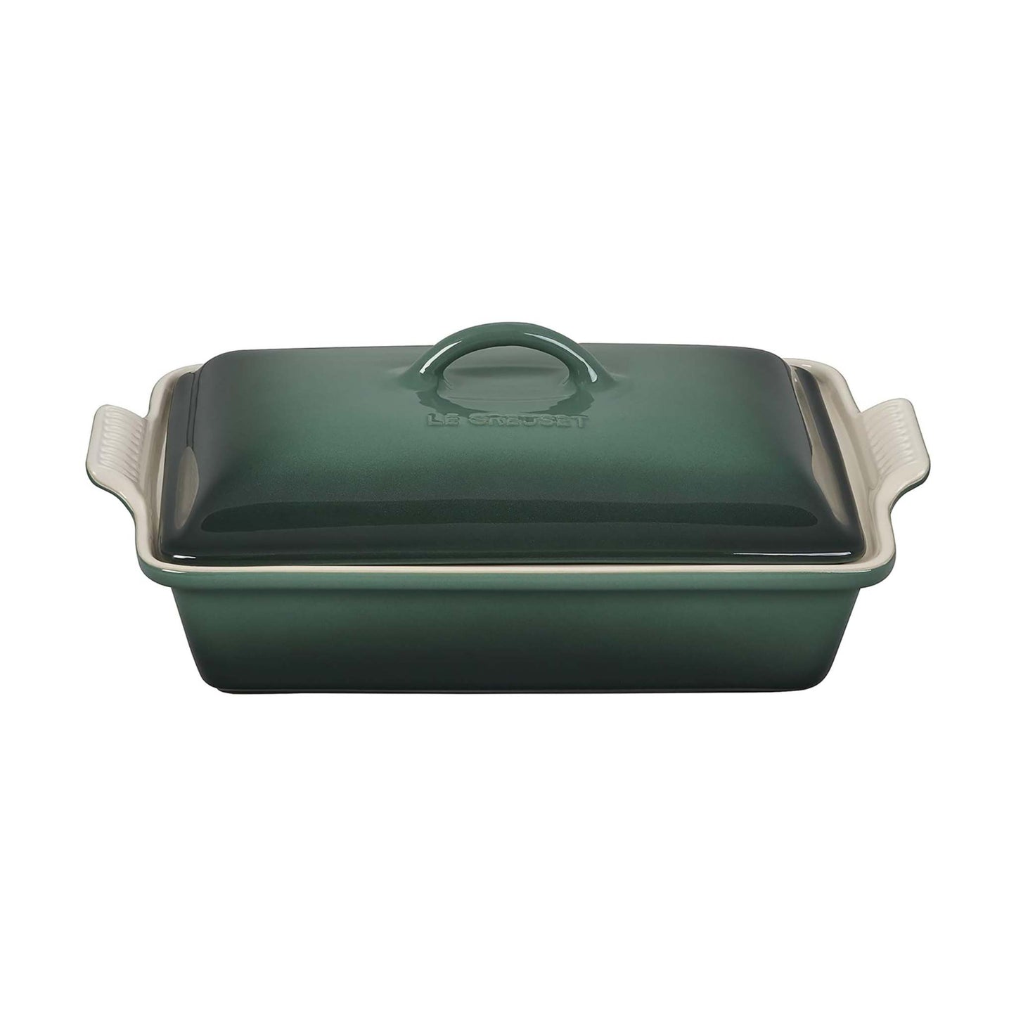 4QT HERITAGE STONEWARE COVERED RECTANGULAR CASSEROLE ARTICHAUT
