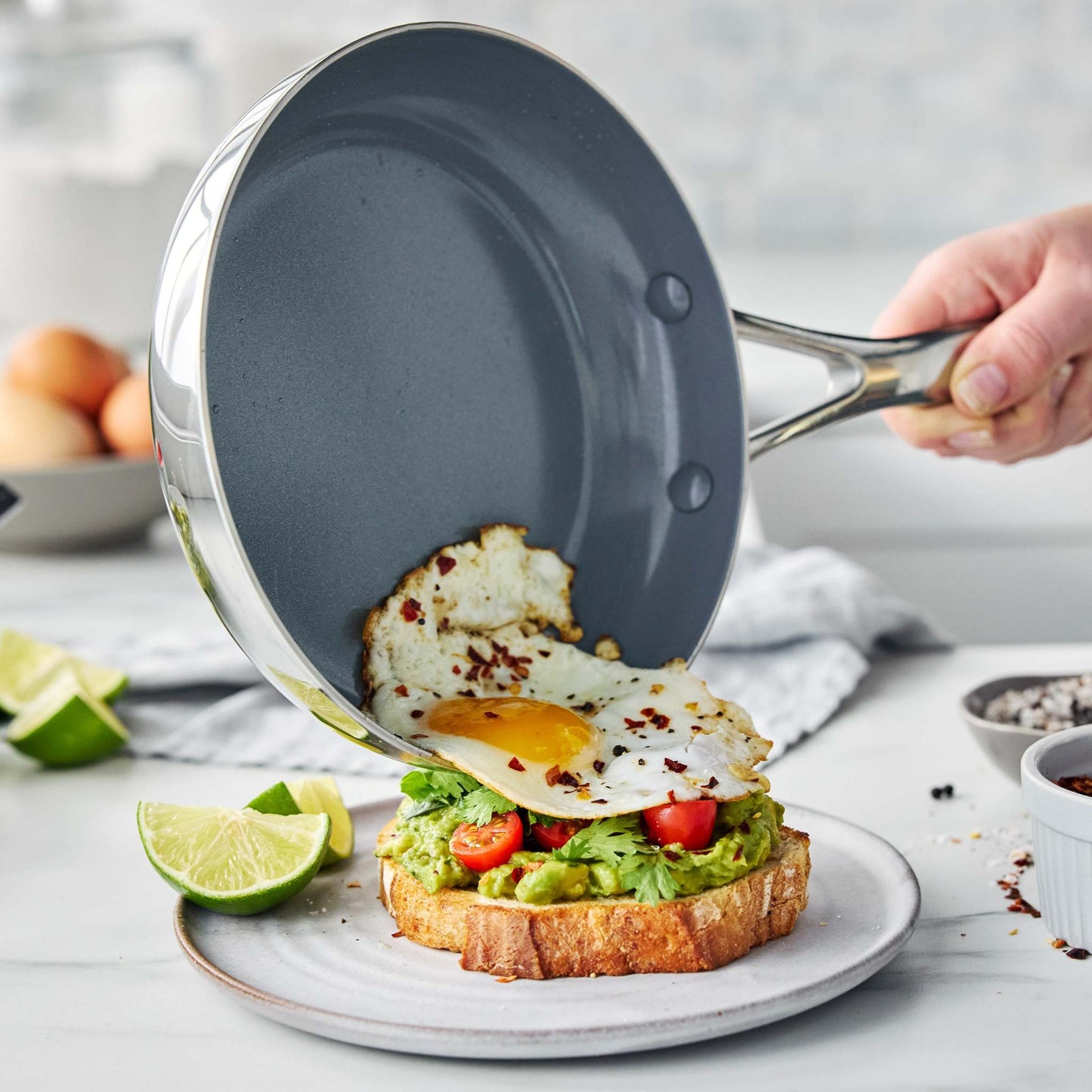 VALENCIA PROP 12" STAINLESS STEEL NONSTICK FRY PAN