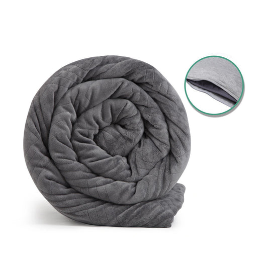 HUSH 2-IN-1 WEIGHTED BLANKET BUNDLE: ICED & CLASSIC - KING - 30LB - GREY