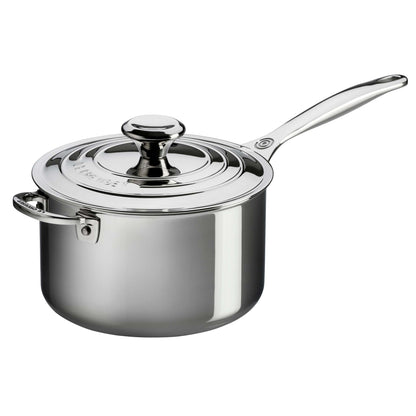 4QT STAINLESS STEEL SAUCEPAN W/ LID AND HELPER HANDLE