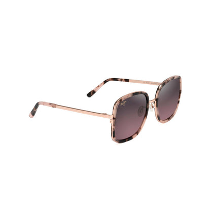 PUA POLARIZED SUNGLASSES PINK TORTOISE FRAME MAUI ROSE LENS