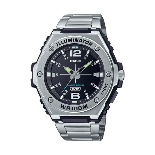 MENS DRESS HEAVY-DUTY STAINLESS STEEL ANALOG WATCH