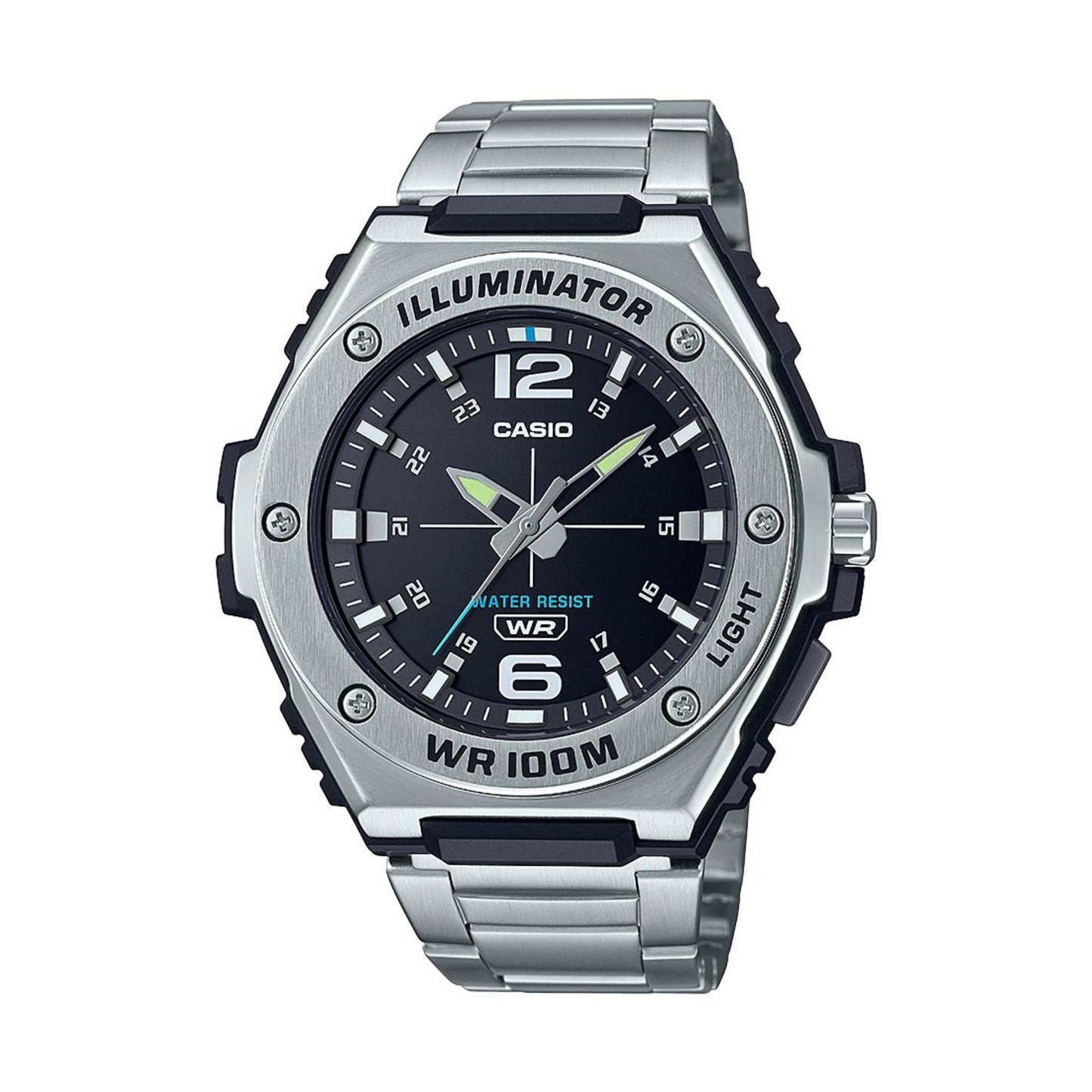 MENS DRESS HEAVY-DUTY STAINLESS STEEL ANALOG WATCH