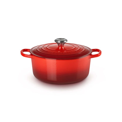 5.5QT SIGNATURE CAST IRON ROUND DUTCH OVEN CERISE