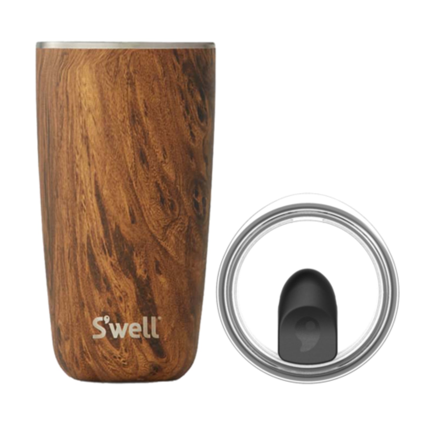 S'WELL TEAKWOOD 18 OZ TUMBLER WITH LID