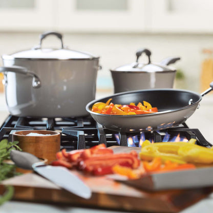 14PC HARD ENAMEL NONSTICK COOKWARE SET