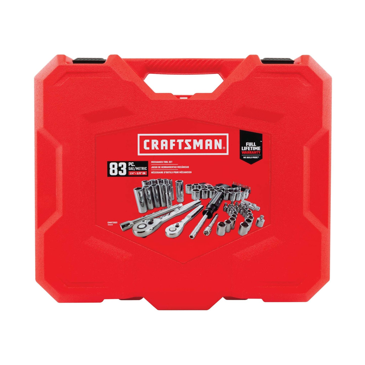 83PC 1/4" & 3/8" DRIVE MECHANICS TOOL SET