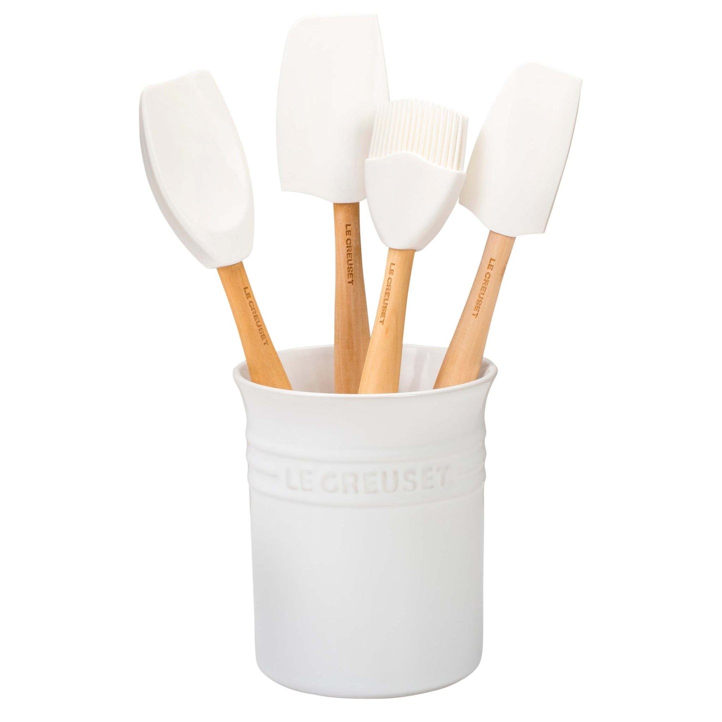 5PC CRAFT SERIES SILICONE UTENSIL SET W/ CROCK