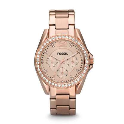 LADIES RILEY MULTIFUNCTION ROSE-TONE WATCH