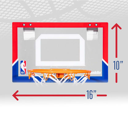 NBA OVER-THE-DOOR HOOP SET W/ 30 OFFICIAL NBA STICKERS